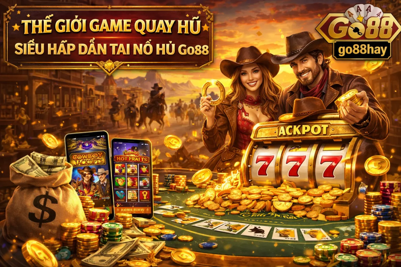 Thế giới game quay hũ siêu hấp dẫn tại nổ hũ Go88